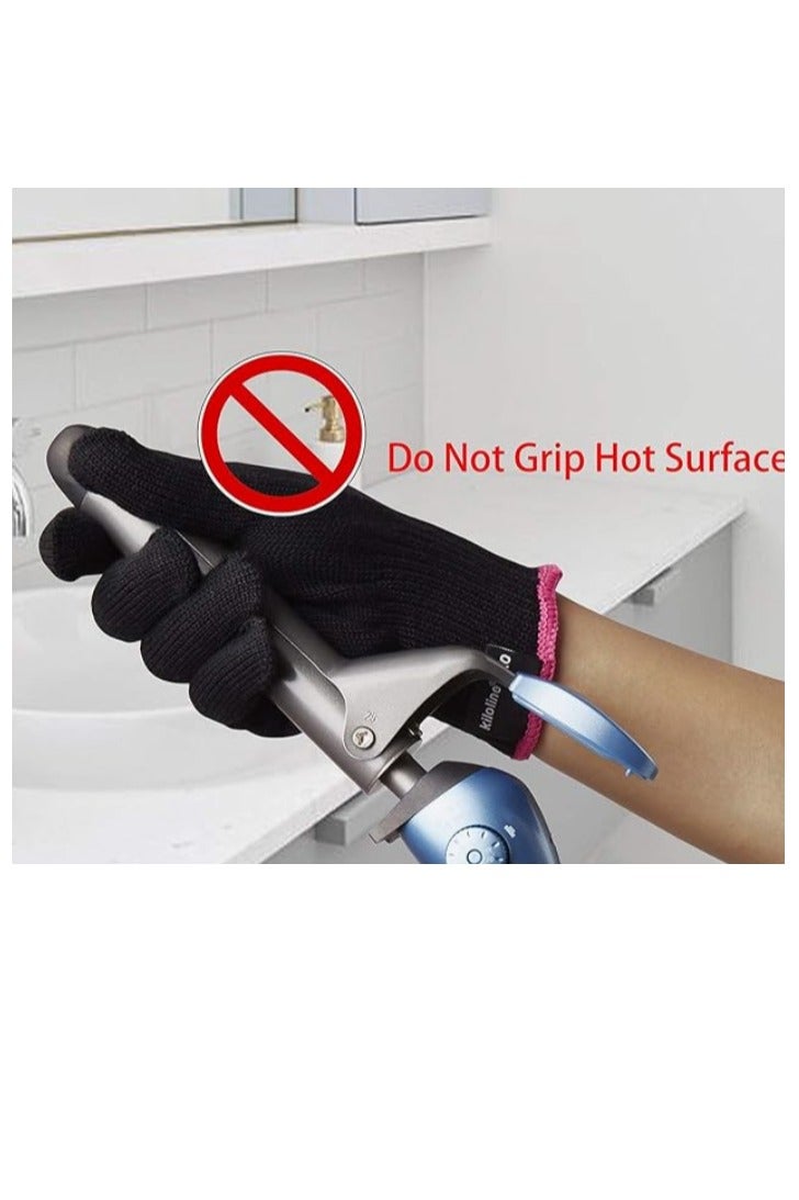 كيلولين قفاز Kiloline مقاوم للحرارة للاحترافية لتصفيف الشعر – حجب الحرارة لتجعيد الشعر، مكواة الشعر، ولفائف الشعر – مناسب للاستخدام باليد اليسرى واليمنى - Image 2