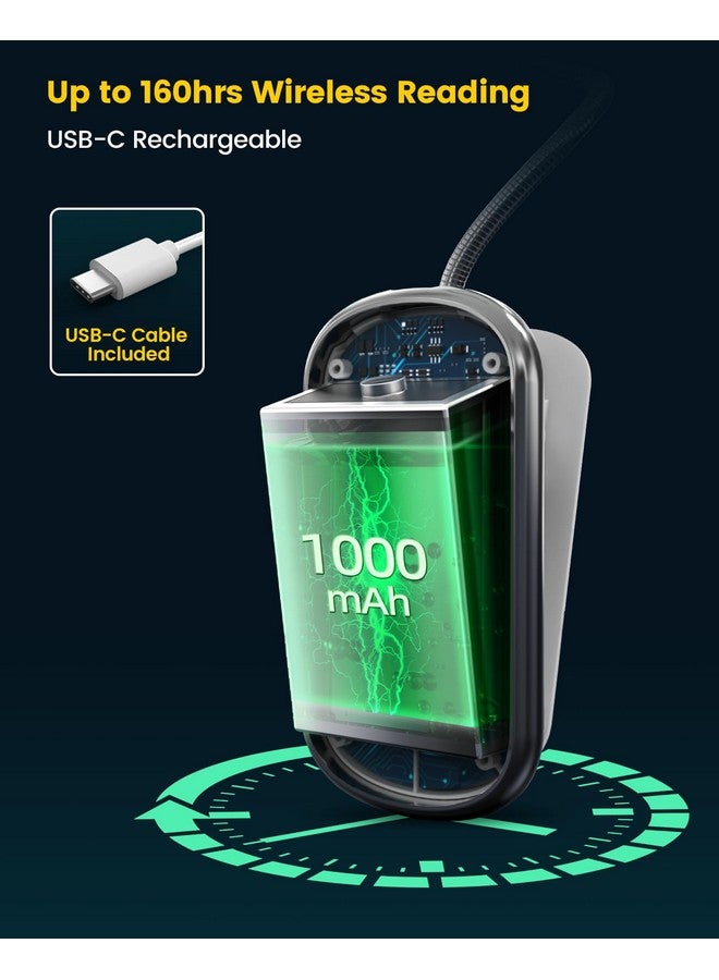 Glocusent Posh Premium Book Light for Reading in Bed with Timer, 16-LED Rechargeable Reading Light Runs 160hrs, 1800K Eyecaring Clip on Book Light, 3 Colors & 5 Brightness Levels, Perfect for Readers - Image 4