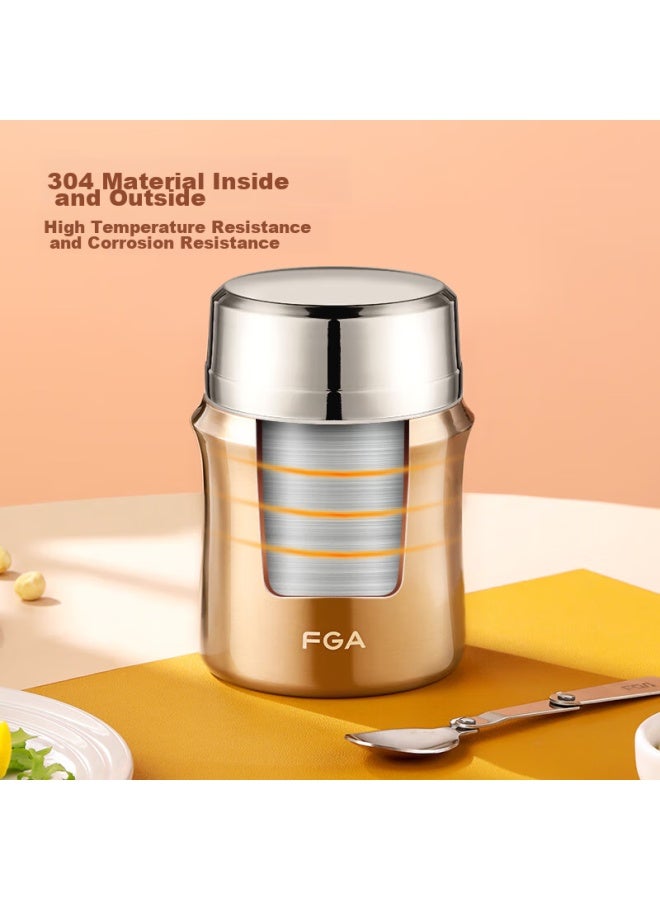Fga Fuguang Insulated Food Jar, 304 Stainless Steel, Large Capacity, Thermal Container For Stewing, Rice Pot, Porridge And Soup, Portable Cooker - 1l - Image 1