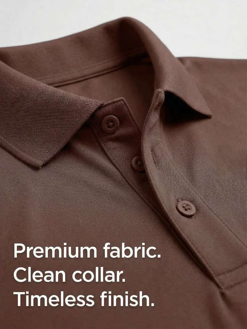 NOBERO Madder Brown Nobero Polo T-Shirt for Men for Men | Best Price UAE