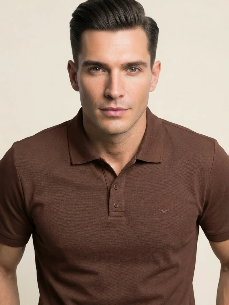 NOBERO Madder Brown Nobero Polo T-Shirt for Men for Men | Best Price UAE