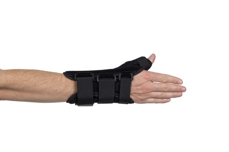 FitPro Adjustable 8" Wrist and Thumb Spica Support With Removable Insert- Right, Large, Amazon Exclusive Brand, Black - Image 4