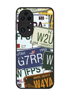 Stylizedd Rugged Black edge case for Huawei P50 Pro Slim fit Soft Case Flexible Rubber Edges Anti Drop TPU Gel Thin Cover - Number Plates  - Image 1