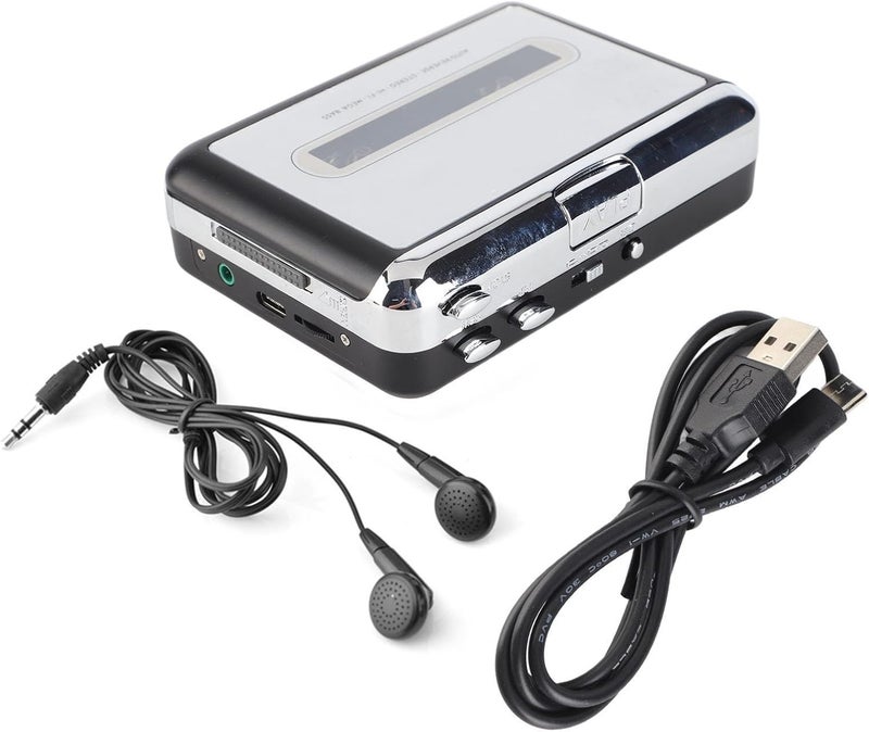 TOPINCN MP3 Cassette Tape Converter Portable Music Player for Cassette to MP3 Conversion, with Headphones, for Old Mix Tapes and CD Playback, USB Powered - Suitable for Music Enthusiasts - Image 4