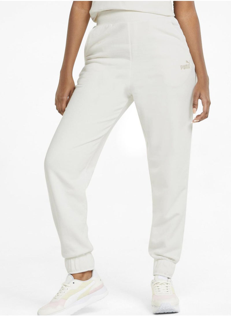 PUMA Essential Embroidery High Waist Sweatpants  - Image 1