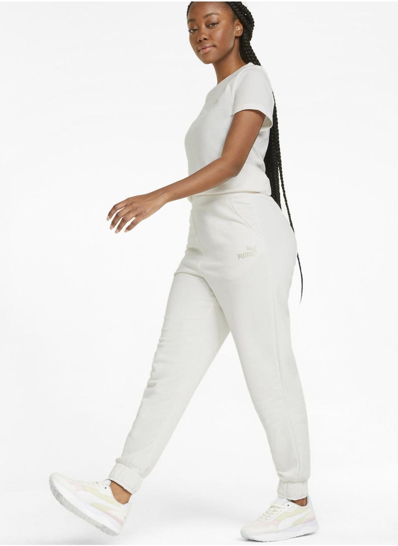 PUMA Essential Embroidery High Waist Sweatpants  - Image 3