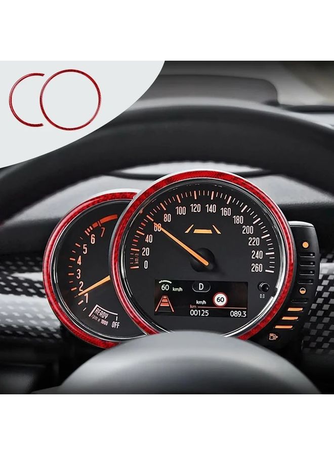 Red Tachometer Decorative Ring Stickers Interior Trim Replacement Accessories - Image 5