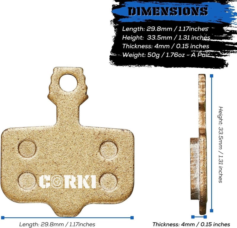 corki 2 Pairs Disc Brake Pads for Sram Avid Elixir 1 3 5 7 9 R ER CR Mag Level TL T Sram XX X7 X9 XXWC DB1 DB3 DB5(Resin,Semi-Metallic,Sintered Metal) - Image 2