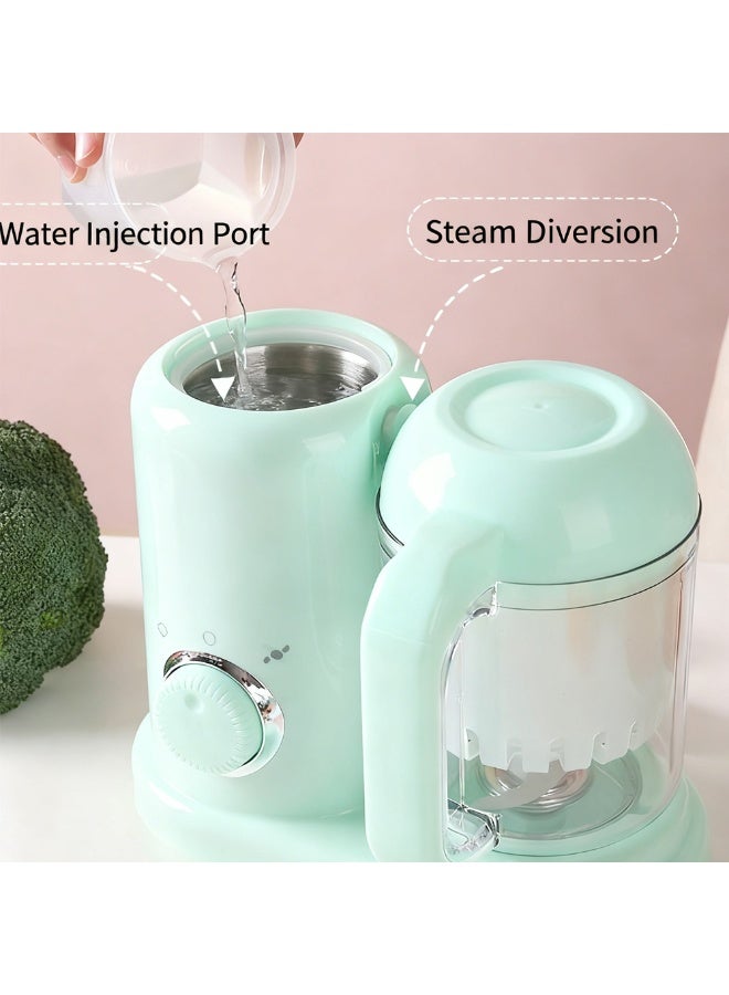 بواو BOAO 4 في 1 معالج طعام أطفال كهربائي لصانع طعام الأطفال مع قدر بخاري ومفرمة ومطحنة | خلاط طعام أطفال محمول مع تنظيف ذاتي للأطفال - Image 5