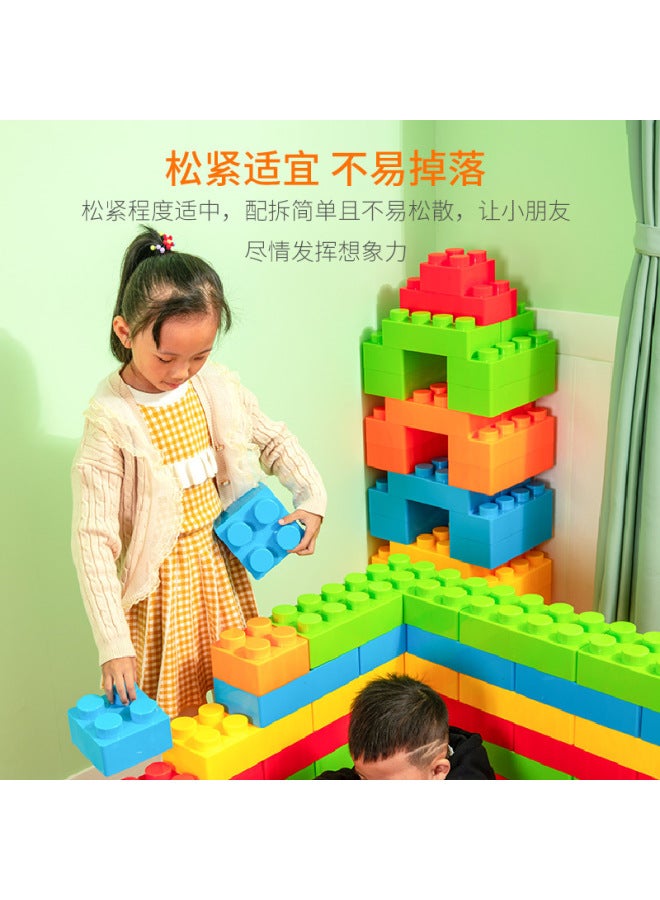 Kindergarten Large Plastic Happy Building Blocks Sensory Training Children's Educational Toys Corner Construction Assembling Castle - Image 3