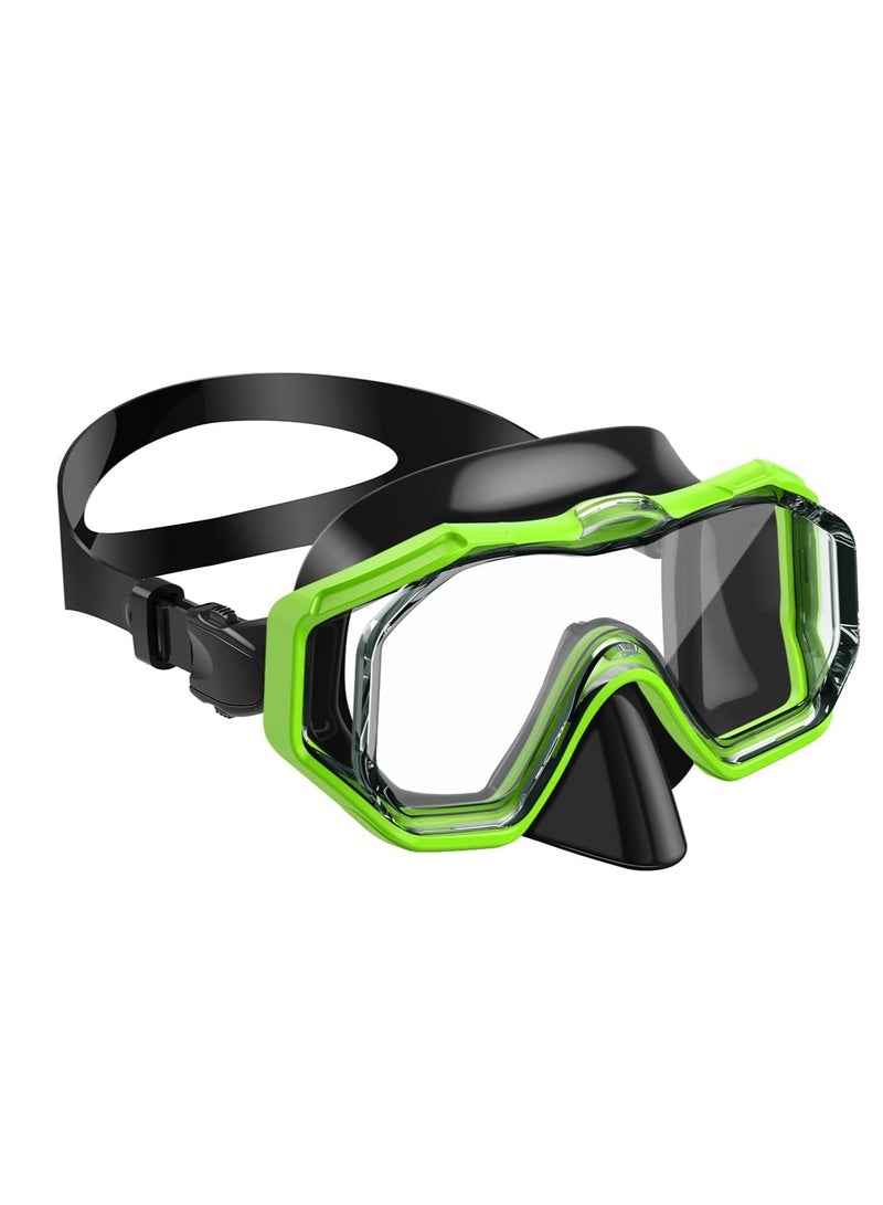 SYOSI نظارات السباحة مع غطاء الأنف أحدث HD 3-نافذة عدسة رؤية واسعة قناع غص مضاد للضباب ومضاد للتسرب للبالغين الشباب والأطفال السباحة والغطس والغوص - Image 1