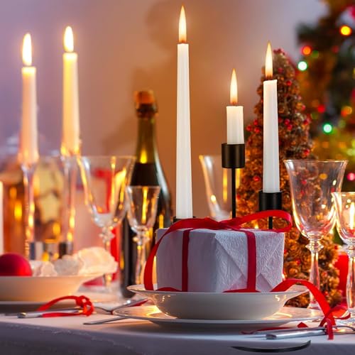 YOROXRG 36 Pack White Taper Candles, 7-8 Hours Burn Time, Unscented, Smokeless and Dripless, 0.8 x 10 Inch Dinner Candle Set for Household, Wedding, Party and Home Décor Candlesticks - Image 3