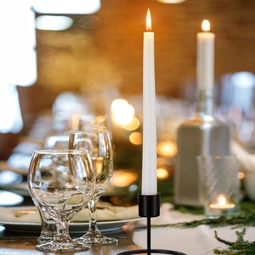 YOROXRG 36 Pack White Taper Candles, 7-8 Hours Burn Time, Unscented, Smokeless and Dripless, 0.8 x 10 Inch Dinner Candle Set for Household, Wedding, Party and Home Décor Candlesticks - Image 4