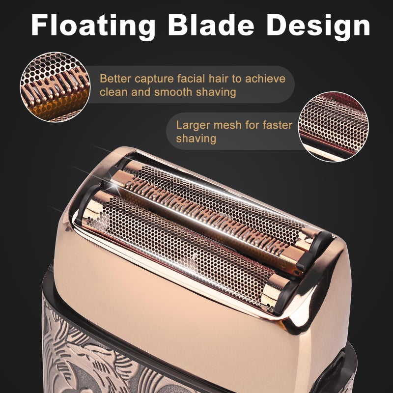 Ufree Electric Razor for Men Foil Shavers for Men, Hair Beard Trimmer for Men Grooming Shaving Kit Face Mustache, Cordless Head Shavers for Bald Men Barber Clippers, Birthday Gifts for Him - Image 4