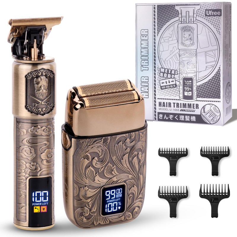 Ufree Electric Razor for Men Foil Shavers for Men, Hair Beard Trimmer for Men Grooming Shaving Kit Face Mustache, Cordless Head Shavers for Bald Men Barber Clippers, Birthday Gifts for Him - Image 1