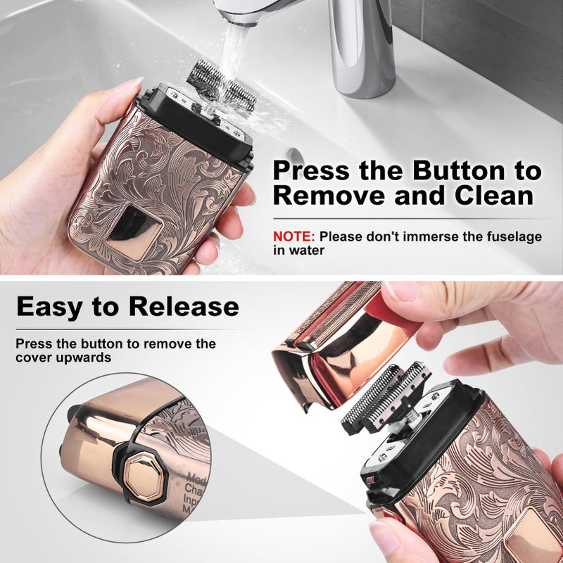 Ufree Electric Razor for Men Foil Shavers for Men, Hair Beard Trimmer for Men Grooming Shaving Kit Face Mustache, Cordless Head Shavers for Bald Men Barber Clippers, Birthday Gifts for Him - Image 5