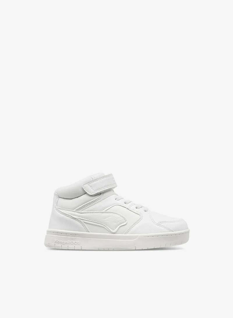 kangaROOS WHITE Boys' Panelled High Top Shoes with Hook and Loop Closure for Men | Best Price UAE