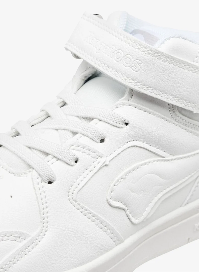 kangaROOS WHITE Boys' Panelled High Top Shoes with Hook and Loop Closure for Men | Best Price UAE
