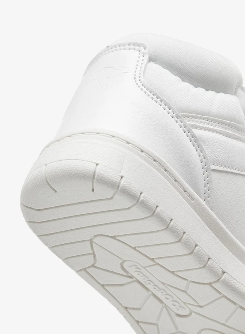kangaROOS WHITE Boys' Panelled High Top Shoes with Hook and Loop Closure for Men | Best Price UAE