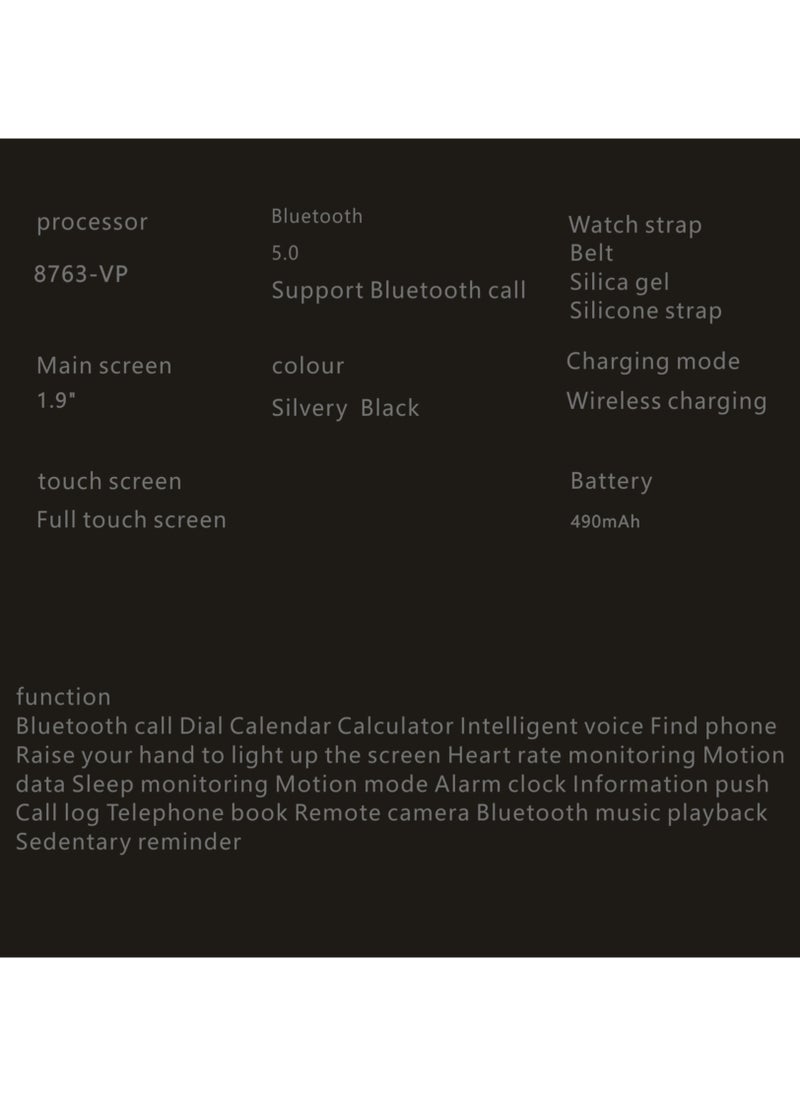 Hommtel - Watch 4 Max Smartwatch - AMOLED 1.9'' Full Curved HD Screen, 500mAh Battery, Black Edition & Formal Edition, 3 Straps, Voice Assistant, NFC, Bluetooth Calling, Health Monitoring, Sleep Tracking, Waterproof, GPS Navigation, Wireless Charging - Image 1