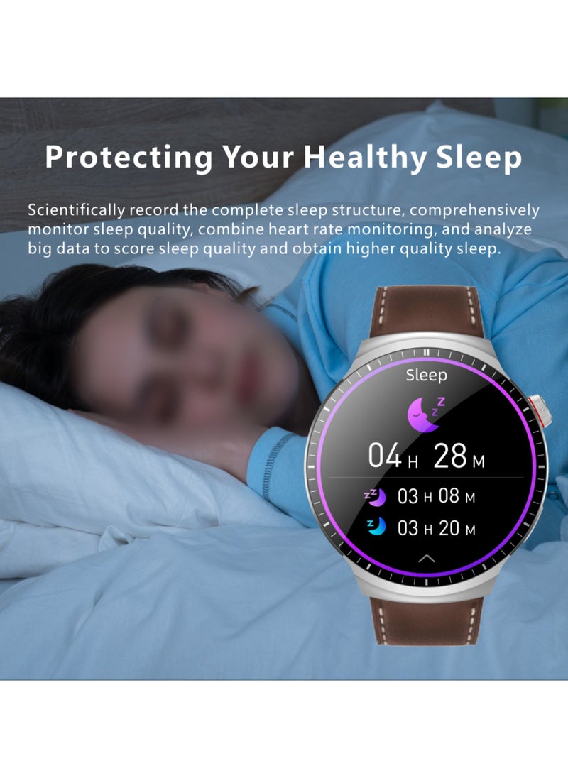 Hommtel - Watch 4 Max Smartwatch - AMOLED 1.9'' Full Curved HD Screen, 500mAh Battery, Black Edition & Formal Edition, 3 Straps, Voice Assistant, NFC, Bluetooth Calling, Health Monitoring, Sleep Tracking, Waterproof, GPS Navigation, Wireless Charging - Image 1