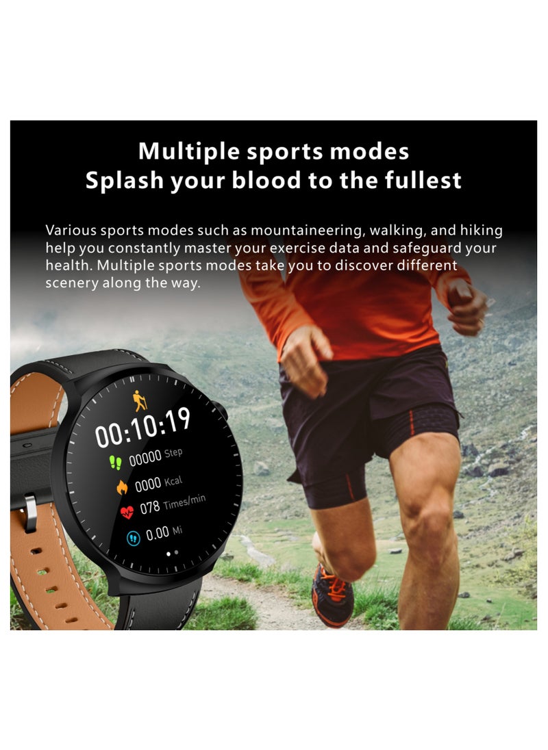 Hommtel - Watch 4 Max Smartwatch - AMOLED 1.9'' Full Curved HD Screen, 500mAh Battery, Black Edition & Formal Edition, 3 Straps, Voice Assistant, NFC, Bluetooth Calling, Health Monitoring, Sleep Tracking, Waterproof, GPS Navigation, Wireless Charging - Image 1