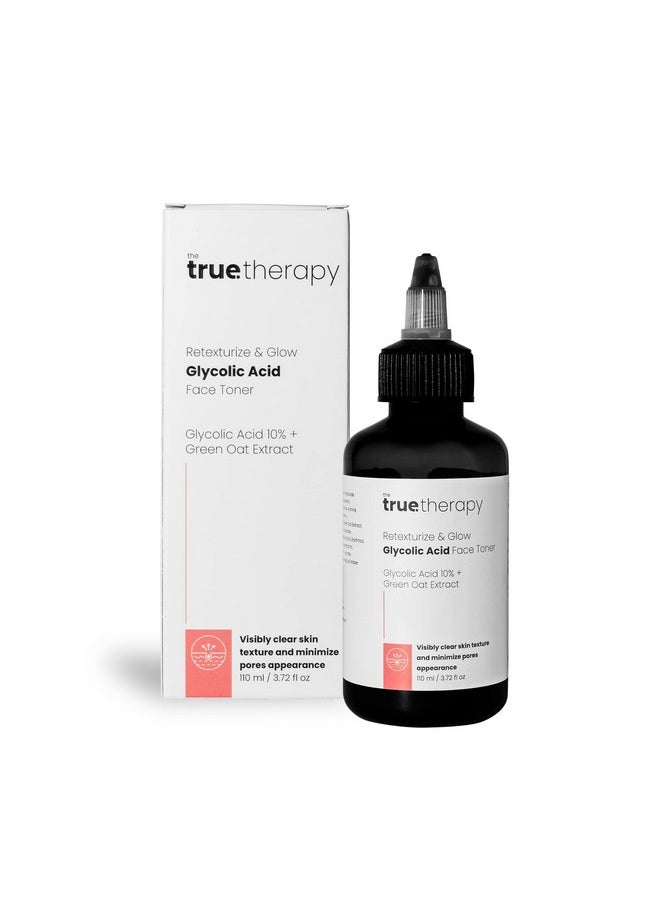 THE TRUE THERAPY Retexturize 10% Glycolic Acid Toner, Face Toner For Glowing Skin, Pore Tightening Toner For Men & Women, All Skin Types, Numbuzin Toner With Witch Hazel (110 Ml), Pack Of 1  - Image 1