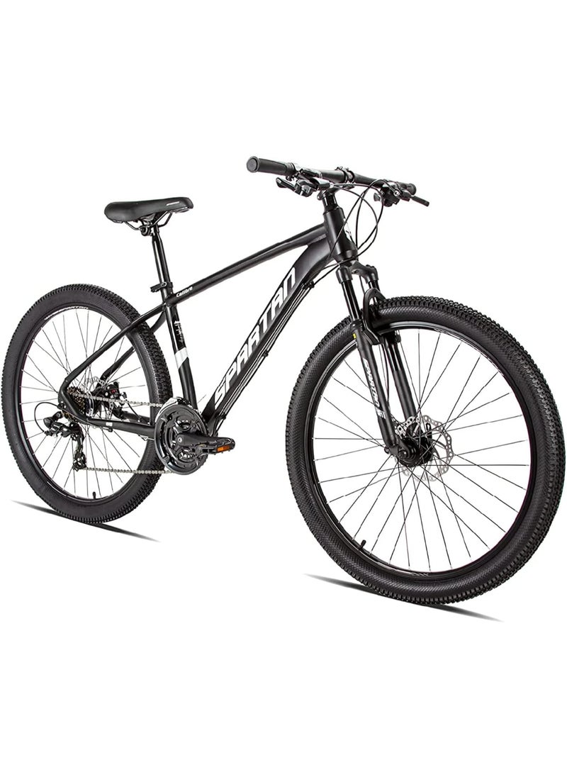 Spartan Calibre Hardtail Mountain Bicycle| 27 inch wheel size| 21 speed Shimano gear | For adults| Charcoal black  - Image 2
