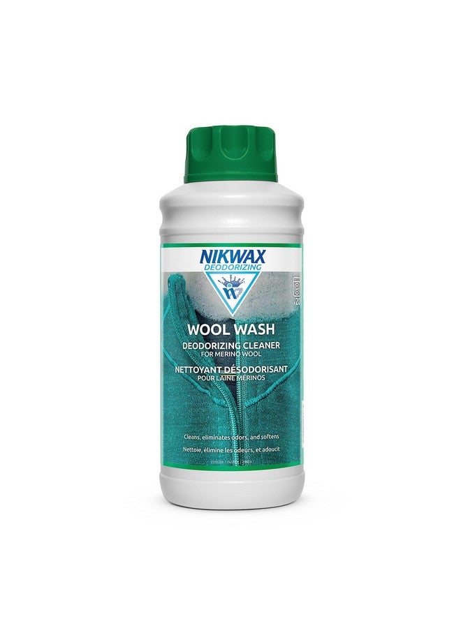 نيك واكس منظف Nikwax Wool Wash، سعة 1000 مل، منظف خاص لجوارب صوف الميرينو، والطبقات الأساسية، والقبعات، والقفازات، والقمصان، والملابس، والبطانيات  - Image 1
