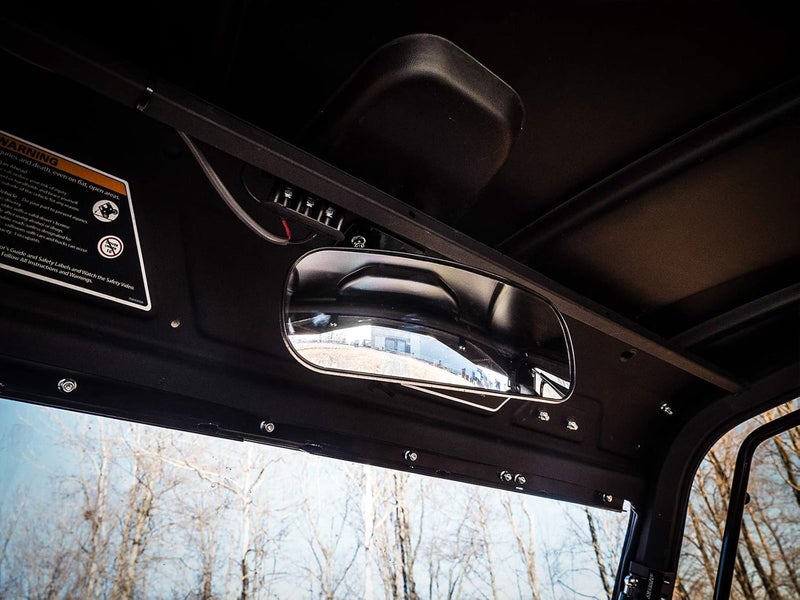 SuperATV Rear View Mirror for Can-Am Defender - Fully Adjustable, 10.25" x 4", Includes Mounting Hardware, Wide-Angle View - Image 4