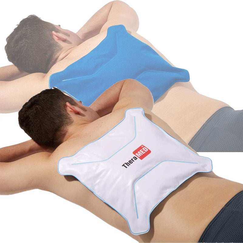 careX TheraMed Therapeutic Icycold Back Pad Portable Ice Packs for Back Pain and Body Inflammation Reusable Soothing Cooling Gel Wraps Adjustable  Flexible for Neck Joint Pain or Muscle Soreness - Image 1