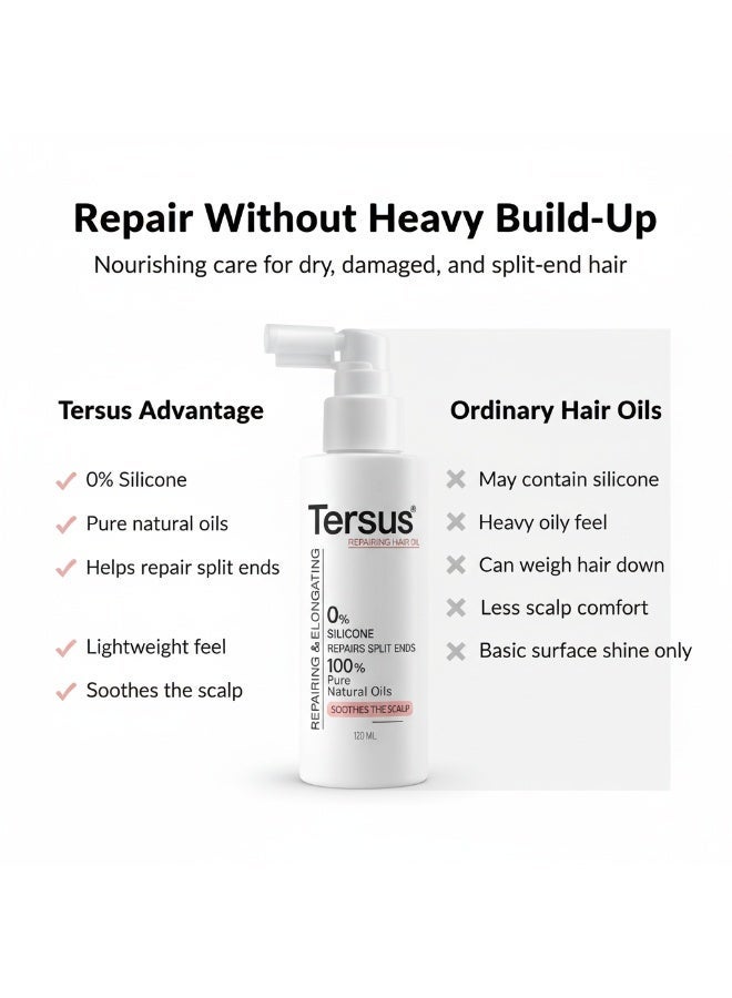 Tersus Repairing Hair Oil with Caffeine, Keratin, Rosemary, Black Seed & Clove - 120ml - Image 3