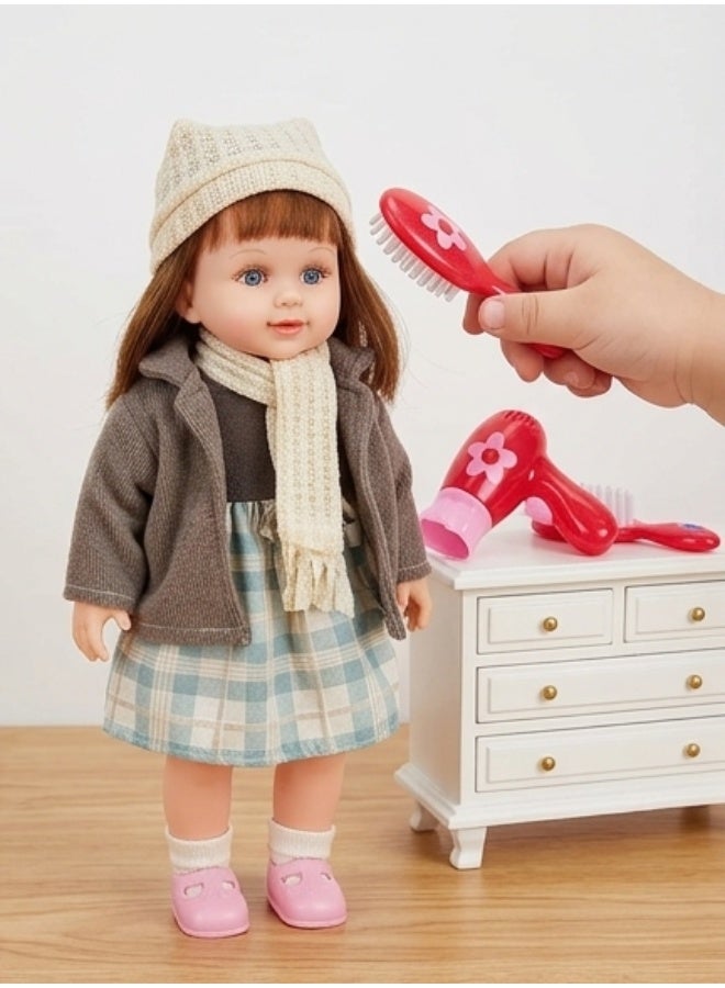 Cufan Fashion Doll Set for Kids - Includes Beauty Accessories (Hair Dryer, Brush, Handbag) - Perfect Gift for Girls. - Image 3