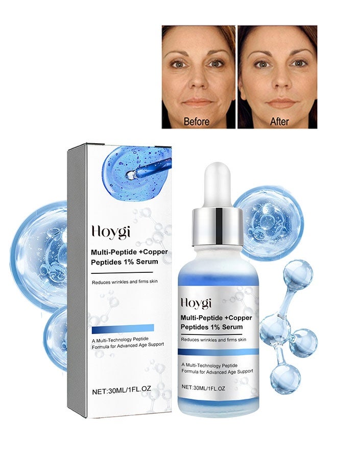 Hoygi Peptide Serum 30ml, Reduces Wrinkles, Smooth Fine Line, Enhances Skin Elasticity and Anti Aging Treatment for All Skin Types  - Image 1
