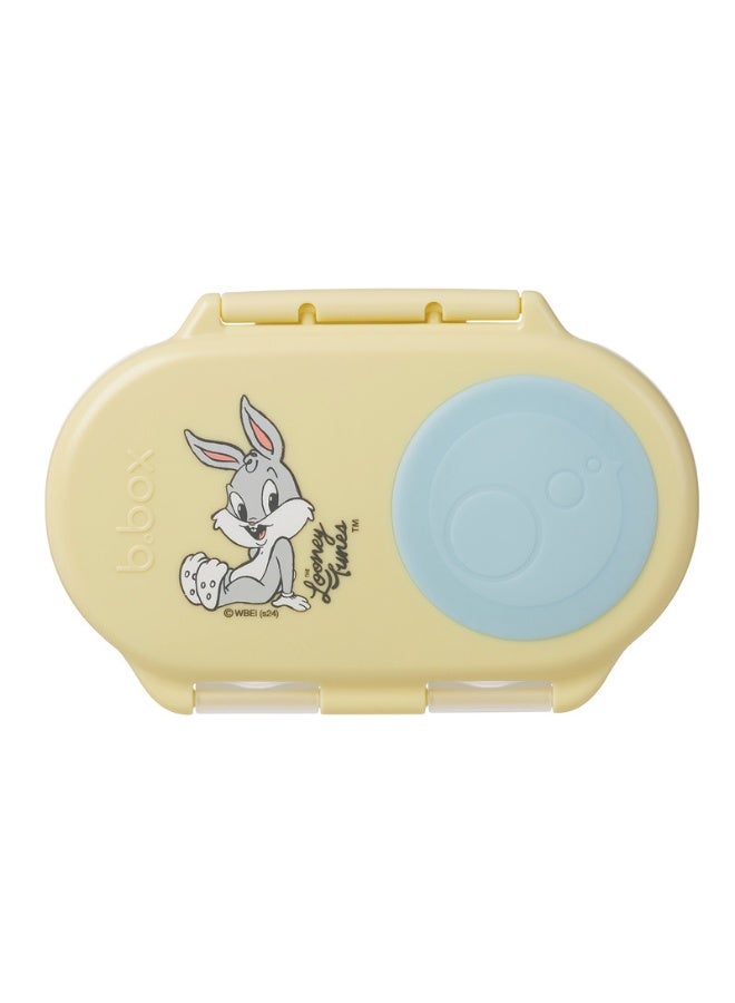 B.Box Snack Box with Flexi Whole Fruit Holder | Leakproof Compartments | 1¾ Cups (11.8 fl oz) | BPA Free | Easy Open Clip | For Kids & Toddlers-Looney Tunes - Image 1