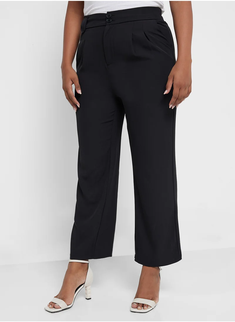 Ella Plus Front Pleat Detailed Pant