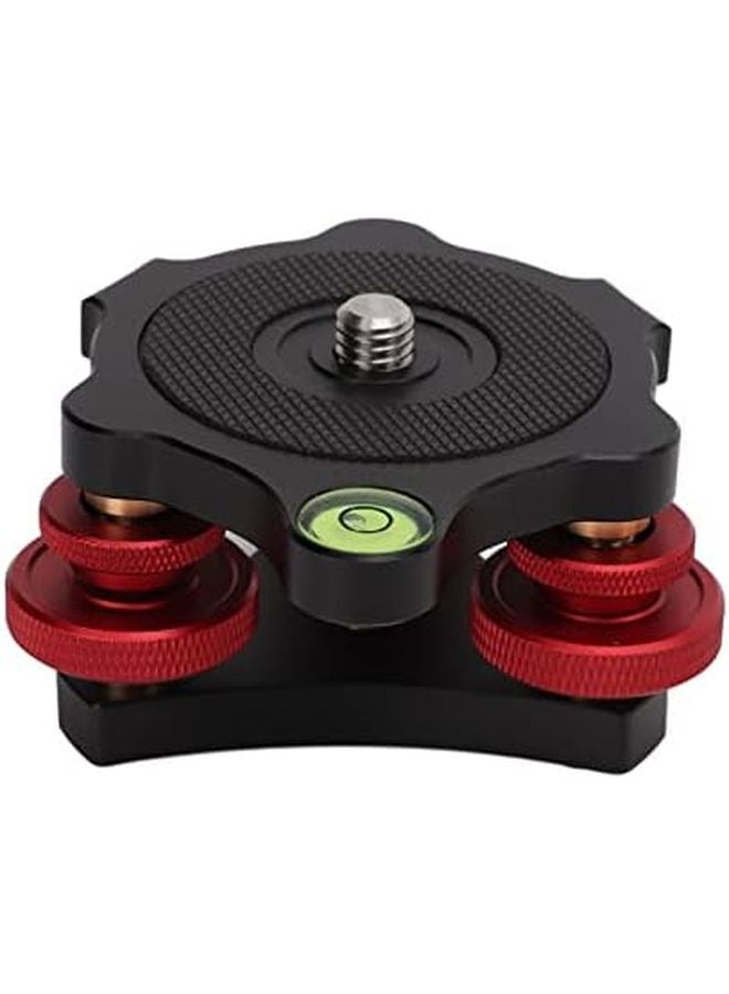 Tbest قاعدة ترايبود من سبائك الألومنيوم مع رأس كروي وقاعدة تسوية سوداء براغي 3/8 بوصة لضبط الأفقي - Image 2