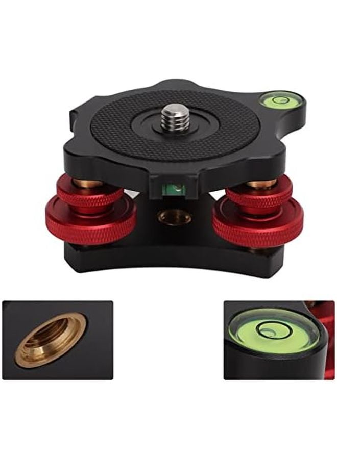 Tbest قاعدة ترايبود من سبائك الألومنيوم مع رأس كروي وقاعدة تسوية سوداء براغي 3/8 بوصة لضبط الأفقي - Image 5