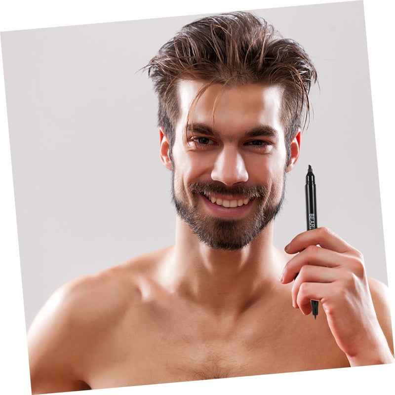 1set Beard Filler Pen Brush Set Natural Filling Tool Outline Pen Beard Filling Brush Care Kit - Image 5