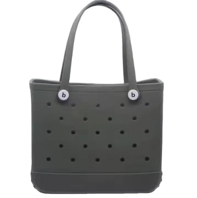 Swejos Beach bag X Large Rubber Beach Tote bag, Waterproof Washable Open for Women Croc bag Hand for Beach Pool Yoga - Image 1