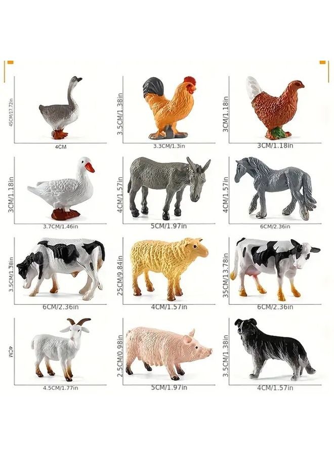 Realistic Miniature Farm Animals Set 12 Pcs Poultry Model 10101 For Kids Ages 3 8 - Image 3