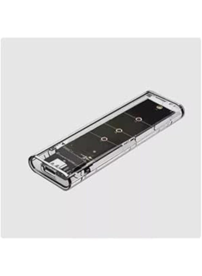 Transparent M.2 SSD Enclosure - High-Speed SATA/NVMe Dual Protocol USB 3.1 - Easy-to-Use External Hard Drive Reader for Daily Use - Image 1