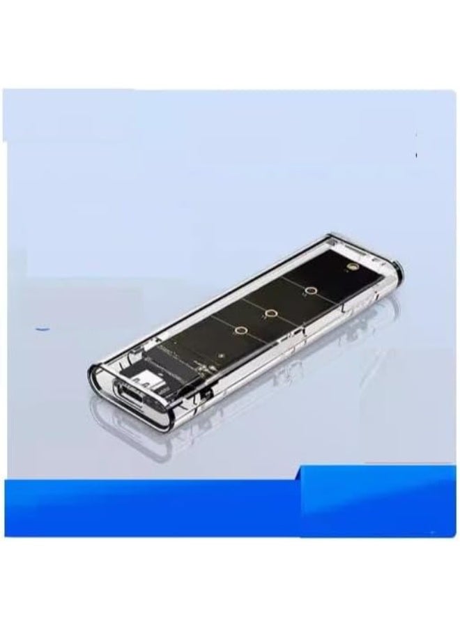 Transparent M.2 SSD Enclosure - High-Speed SATA/NVMe Dual Protocol USB 3.1 - Easy-to-Use External Hard Drive Reader for Daily Use - Image 3