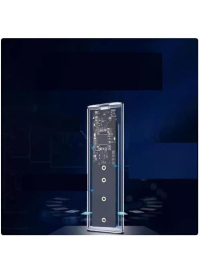 Transparent M.2 SSD Enclosure - High-Speed SATA/NVMe Dual Protocol USB 3.1 - Easy-to-Use External Hard Drive Reader for Daily Use - Image 4