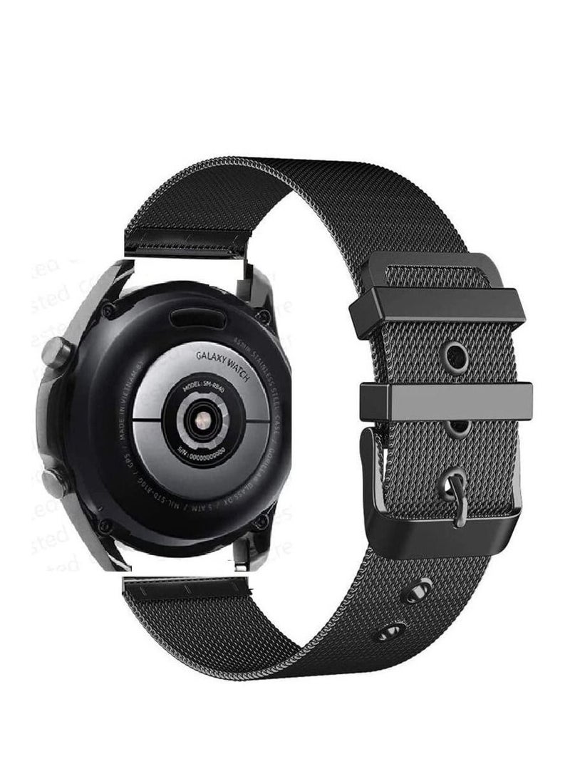 Generic - Xiaomi Amazfit GTS3- GTS2-GTS2 Mini Milanese Loop Stainless Steel With Metal Clasp - BLACK - Image 1