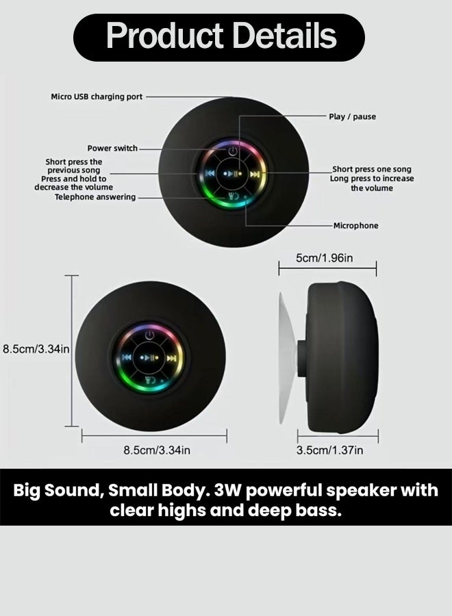 Suction cup multifunctional household waterproof Bluetooth speaker - Image 4