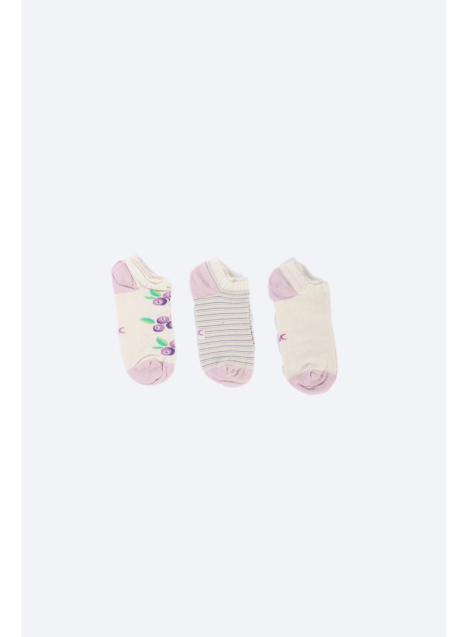 Carina Cotton Ankle Socks - 3 Pairs - Image 2