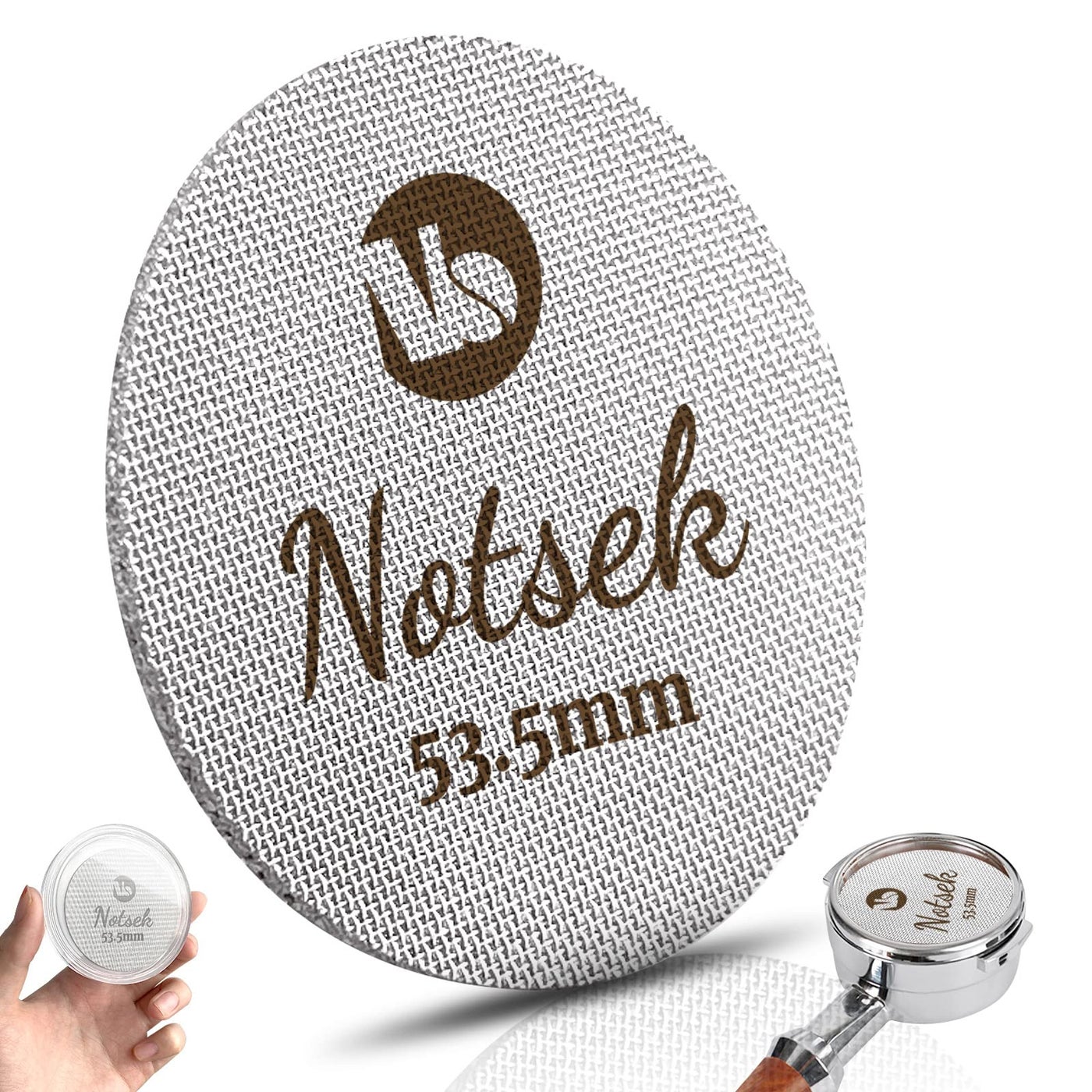 NOTSEK Puck Screen 54mm for Breville, Espresso Puck Screen for Portafilter with Acrylic Storage Box, Resuable 1.7mm 150μm, 316L Stainless Steel Filter Screen for Breville Barista Pro Espress