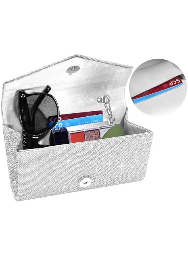 Arabest Women Evening Bag Clutch Rhinestone Envelope Party Handbag Bridal Prom Purse - Image 5