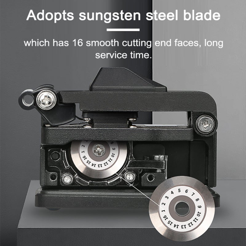 Fiber Cleaver 16 Smooth Cutting End Faces Solid Firm Tungsten Steel Tool - Comfortable Non-Scratch Grip Optical Fiber Tool for Cold Connection Hot Melt Applications - Image 4